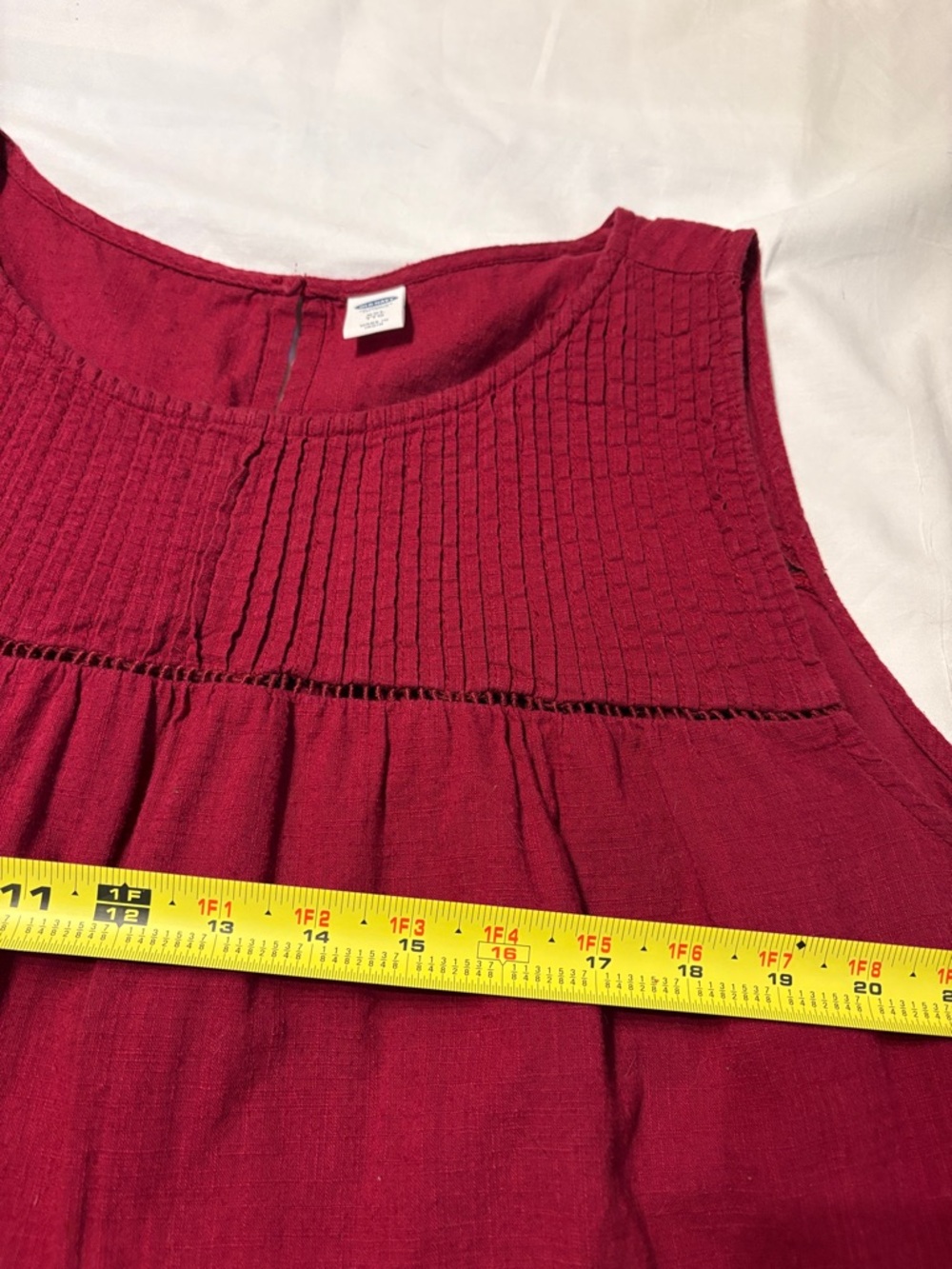 Old Navy Wine Red Sleeveless Babydoll Lagenlook Tank Top SZ XXL 100%Cotton. - Picture 8 of 10